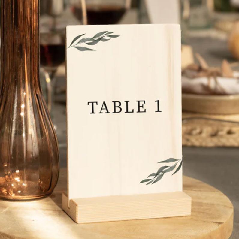 Custom Wooden Table Numbers