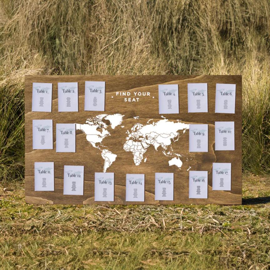 Travel Wooden Seating Chart